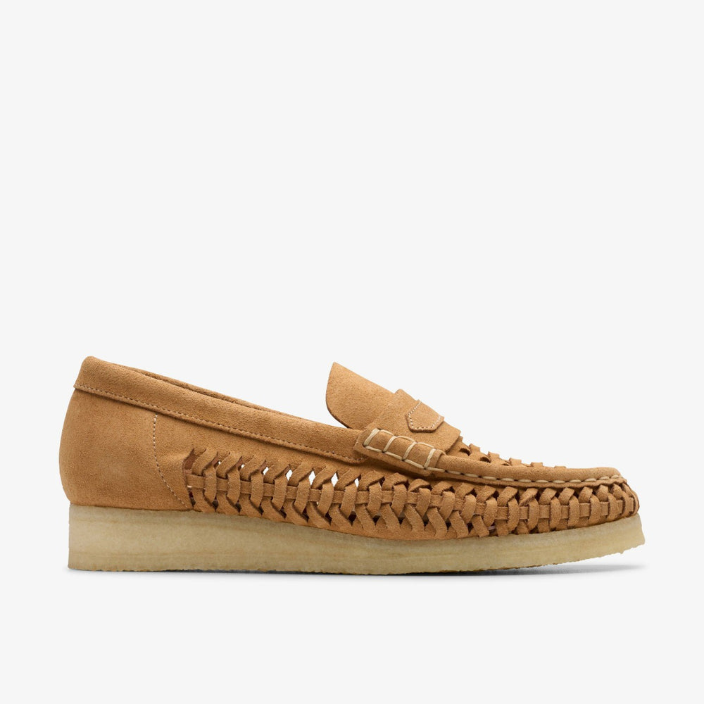 Wallabee Loafer Weave Tan Suede | Clarks outlet