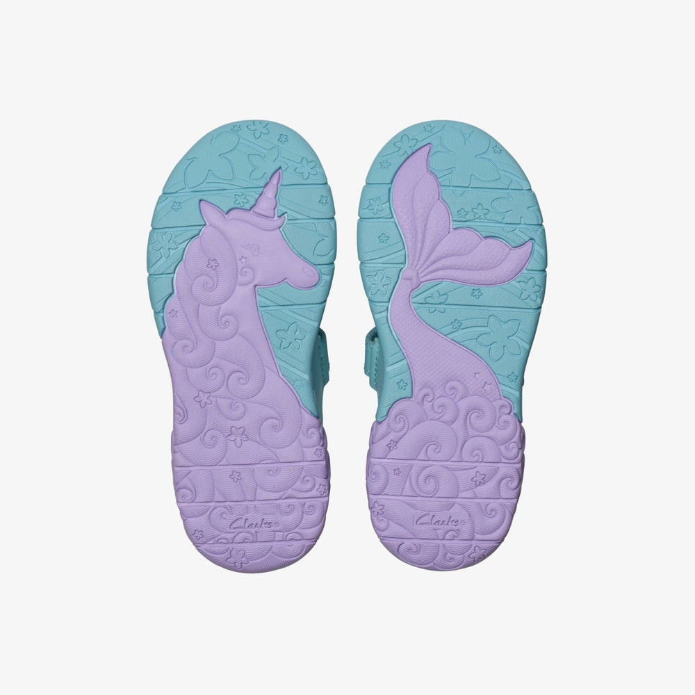 Tidal Shell Kid Light Blue Combination | Clarks for sale