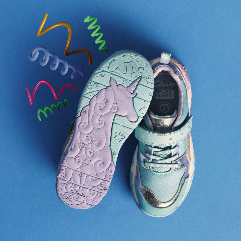 Tidal Shell Kid Light Blue Combination | Clarks for sale