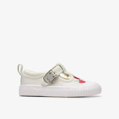 Foxing Berry Toddler Silver Fabric | Clarks discount