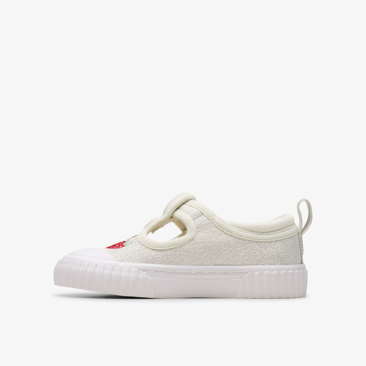 Foxing Berry Toddler Silver Fabric | Clarks discount