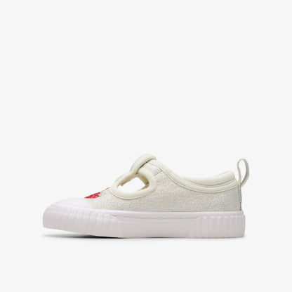 Foxing Berry Toddler Silver Fabric | Clarks discount