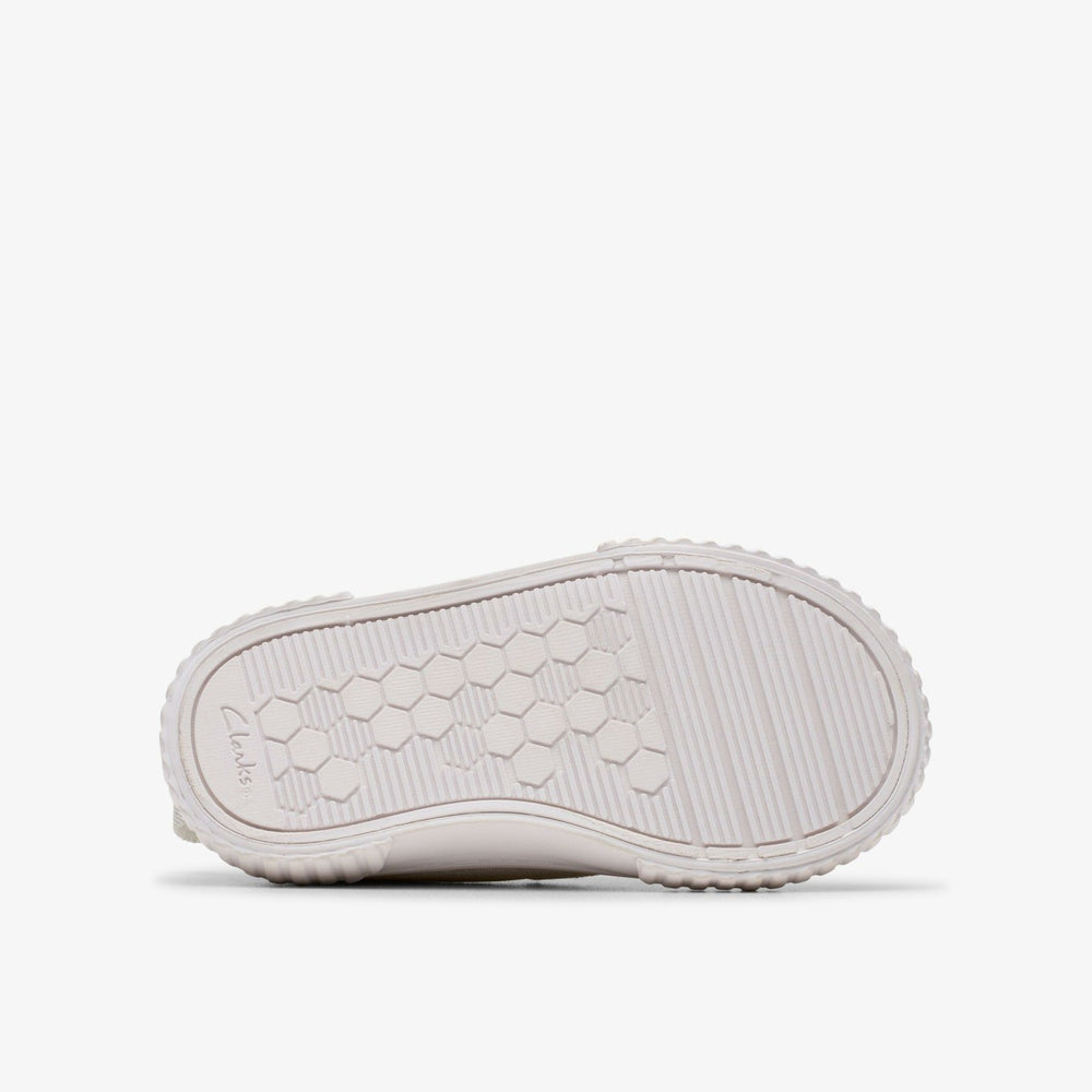 Foxing Berry Toddler Silver Fabric | Clarks discount