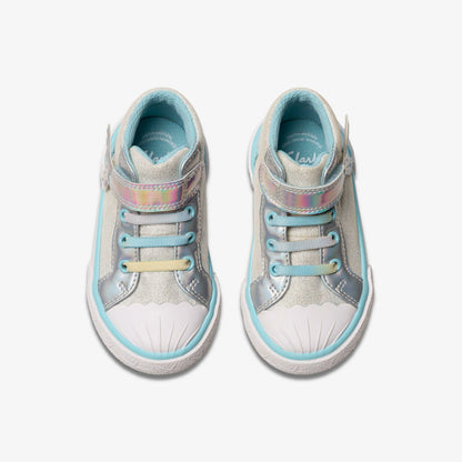Foxing Wish Hi Toddler Silver Fabric | Clarks online