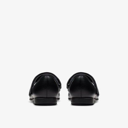 Finja Tap Kid Black Leather | Clarks on Sale