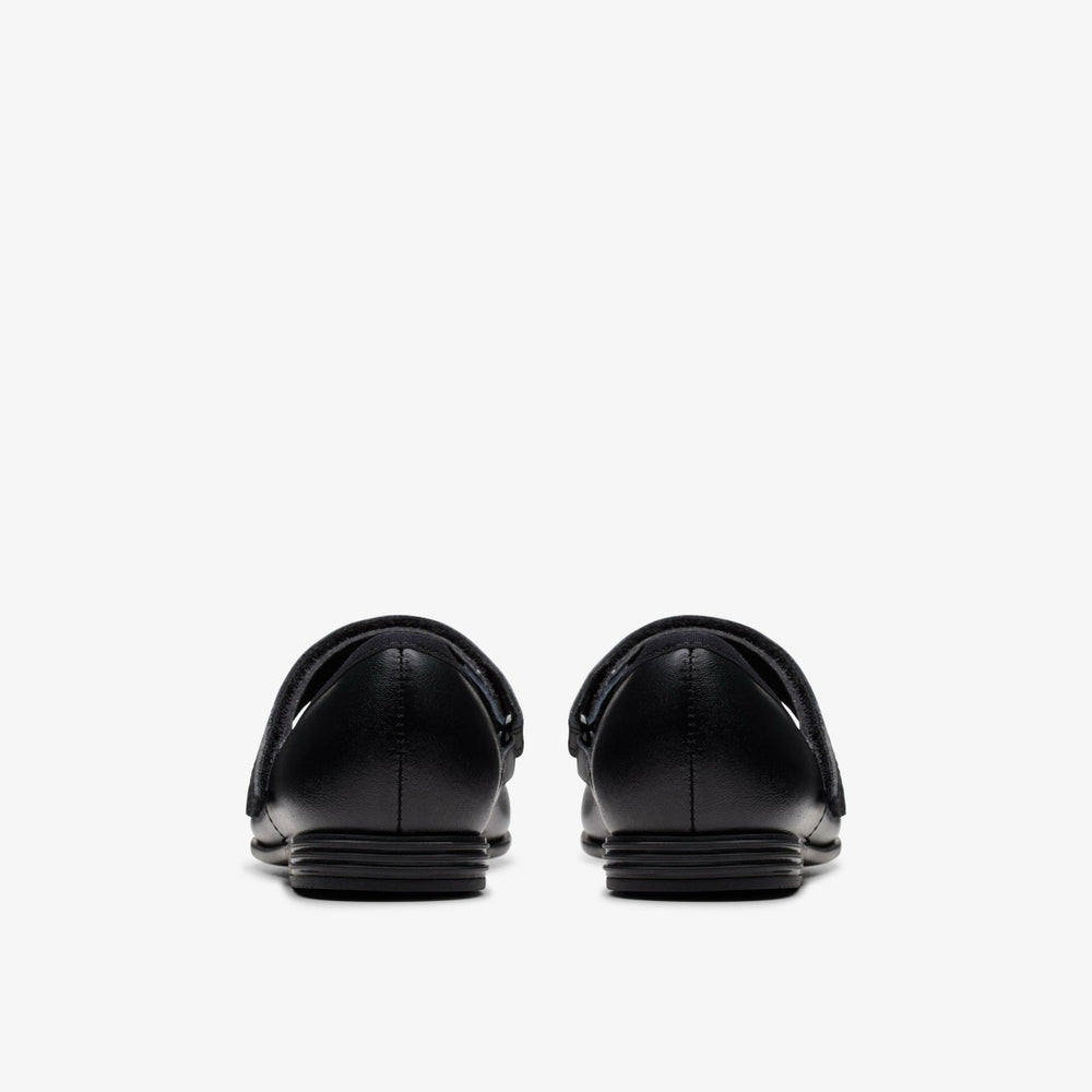 Finja Tap Kid Black Leather | Clarks on Sale