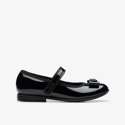 Finja Tap Kid Black Patent | Clarks for sale