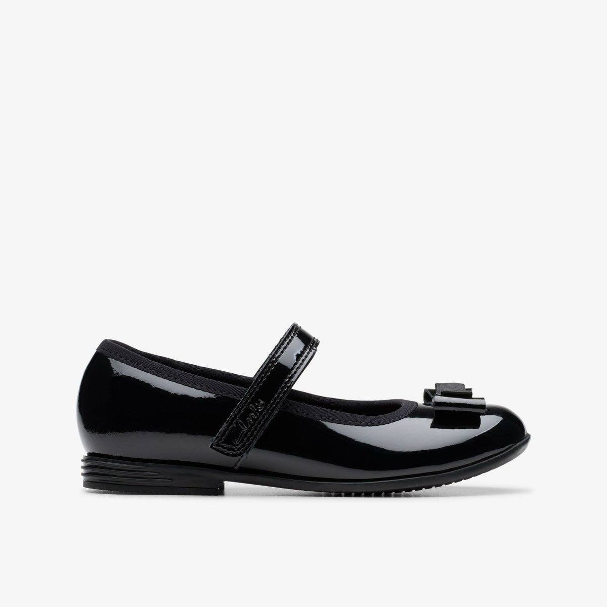 Finja Tap Kid Black Patent | Clarks for sale