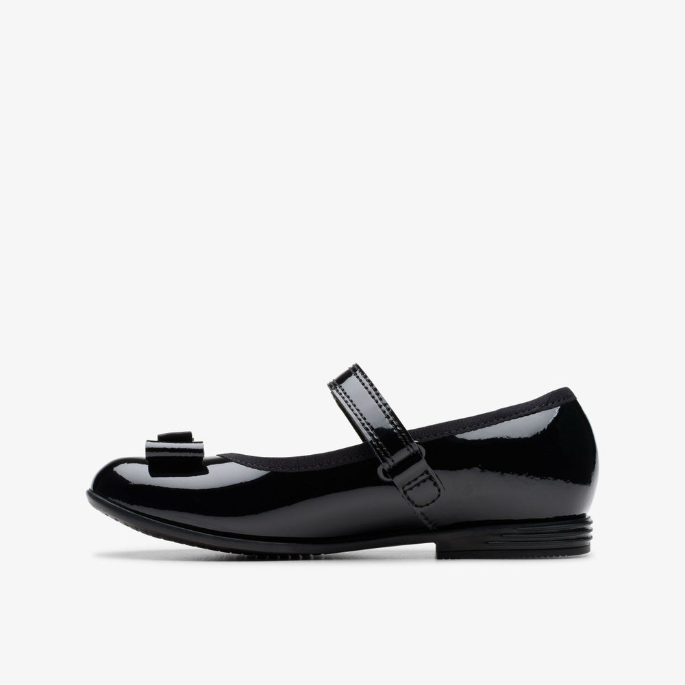 Finja Tap Kid Black Patent | Clarks for sale