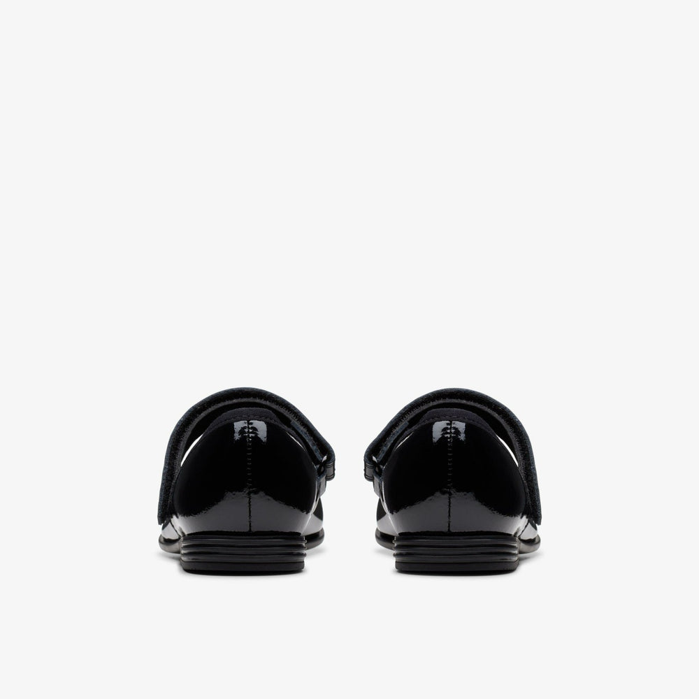 Finja Tap Kid Black Patent | Clarks for sale