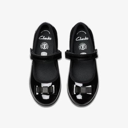 Finja Tap Kid Black Patent | Clarks for sale