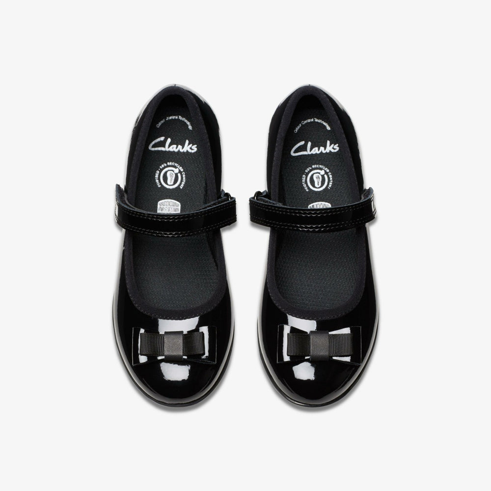 Finja Tap Kid Black Patent | Clarks for sale
