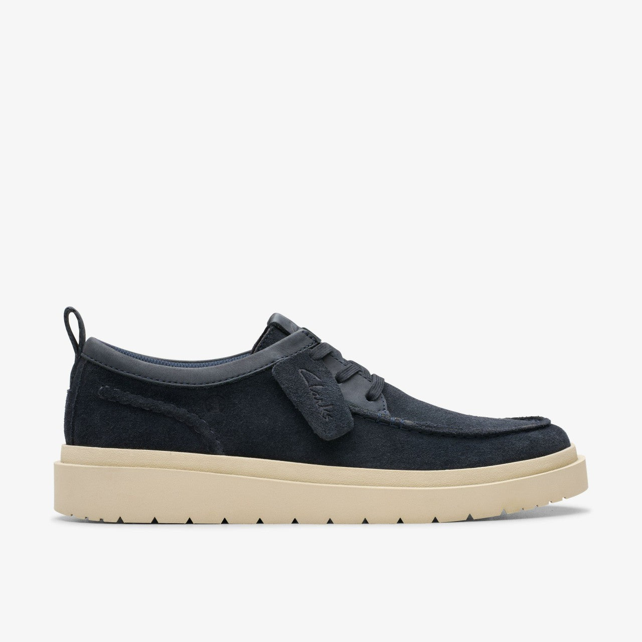 Polden Moc Navy Suede | Clarks for sale