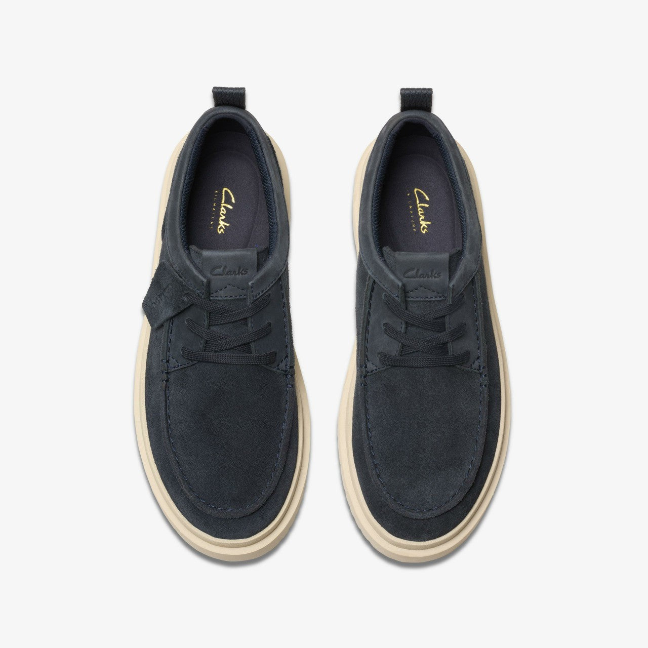Polden Moc Navy Suede | Clarks for sale