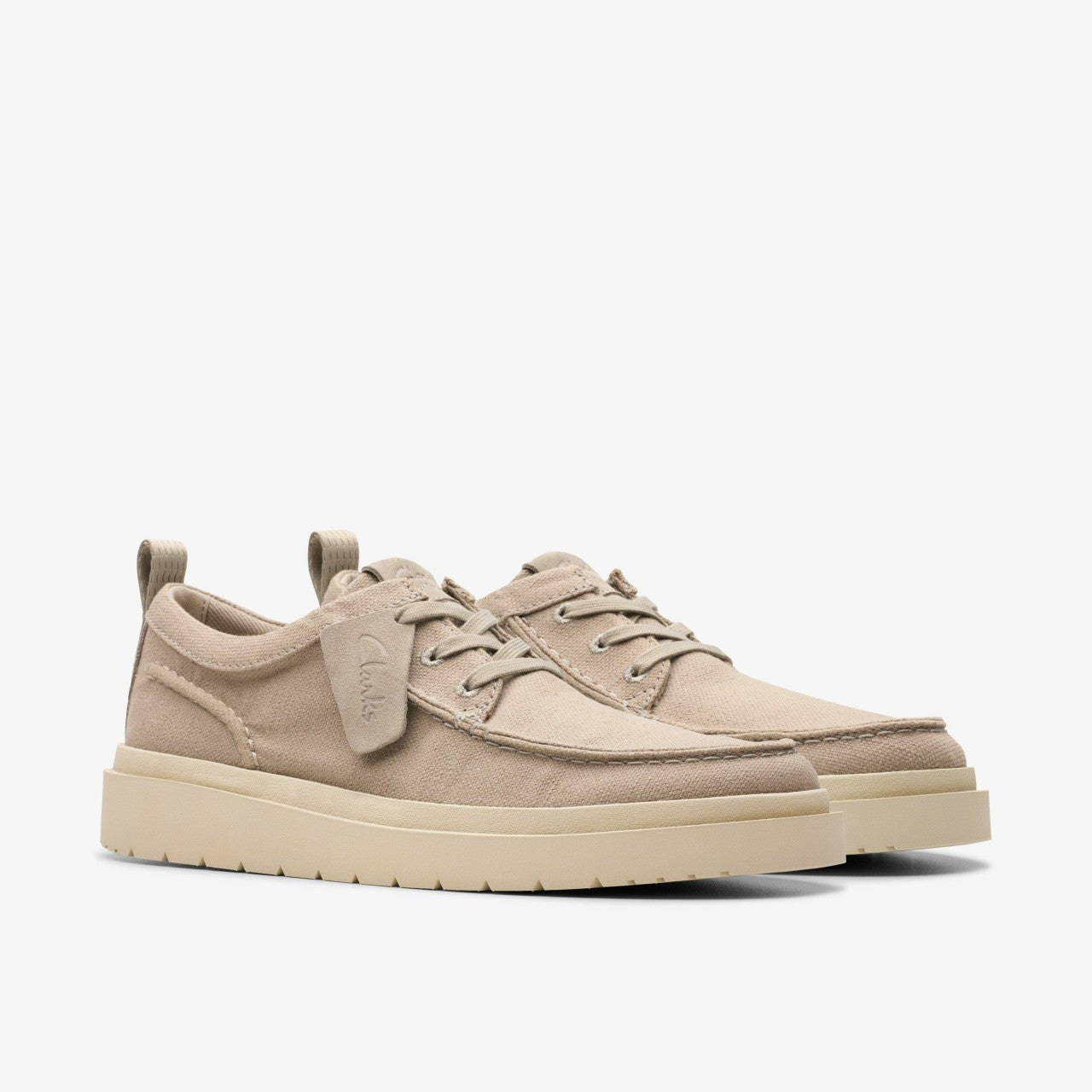 Polden Moc Grey Canvas | Clarks Sale