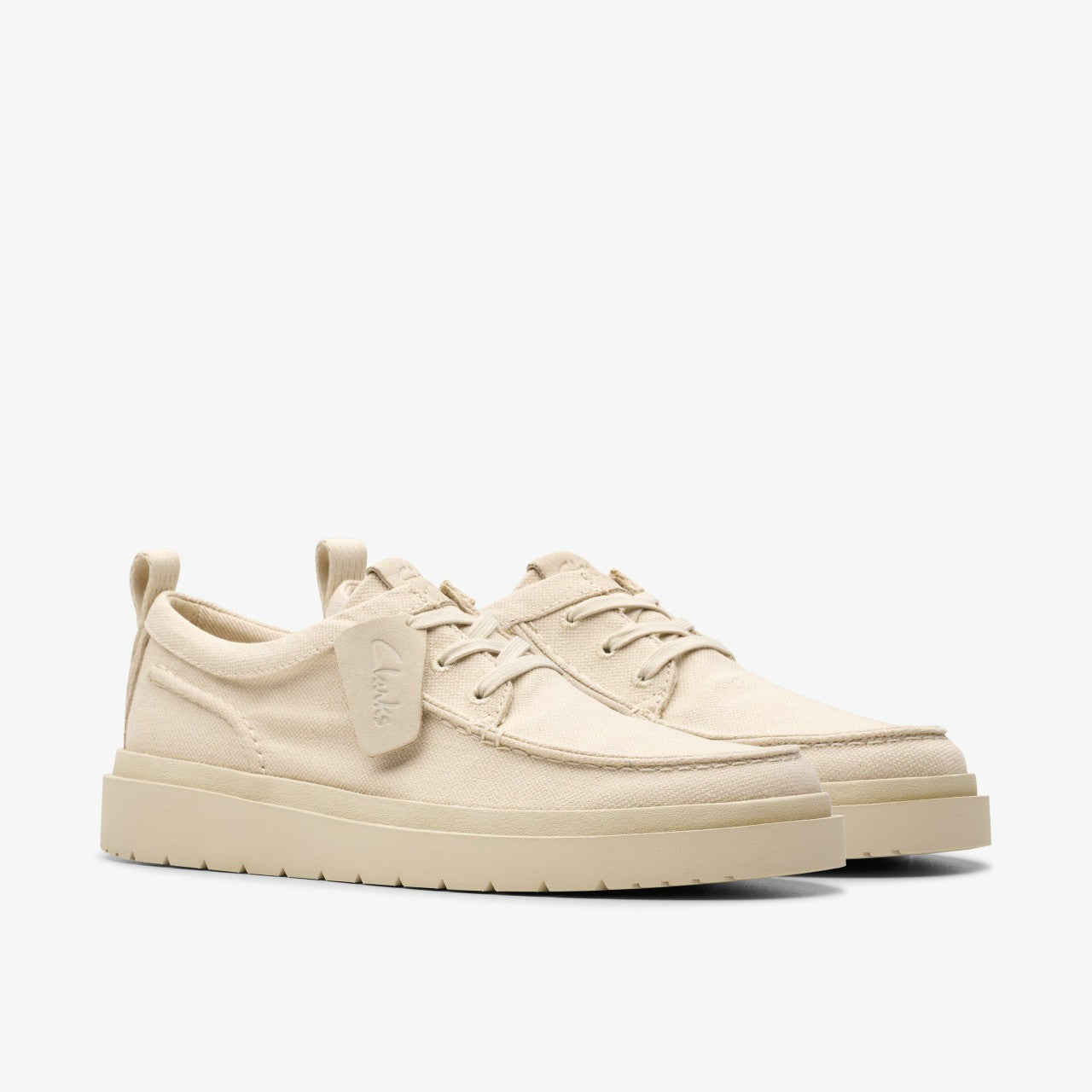 Polden Moc Off White Canvas | Clarks on Sale