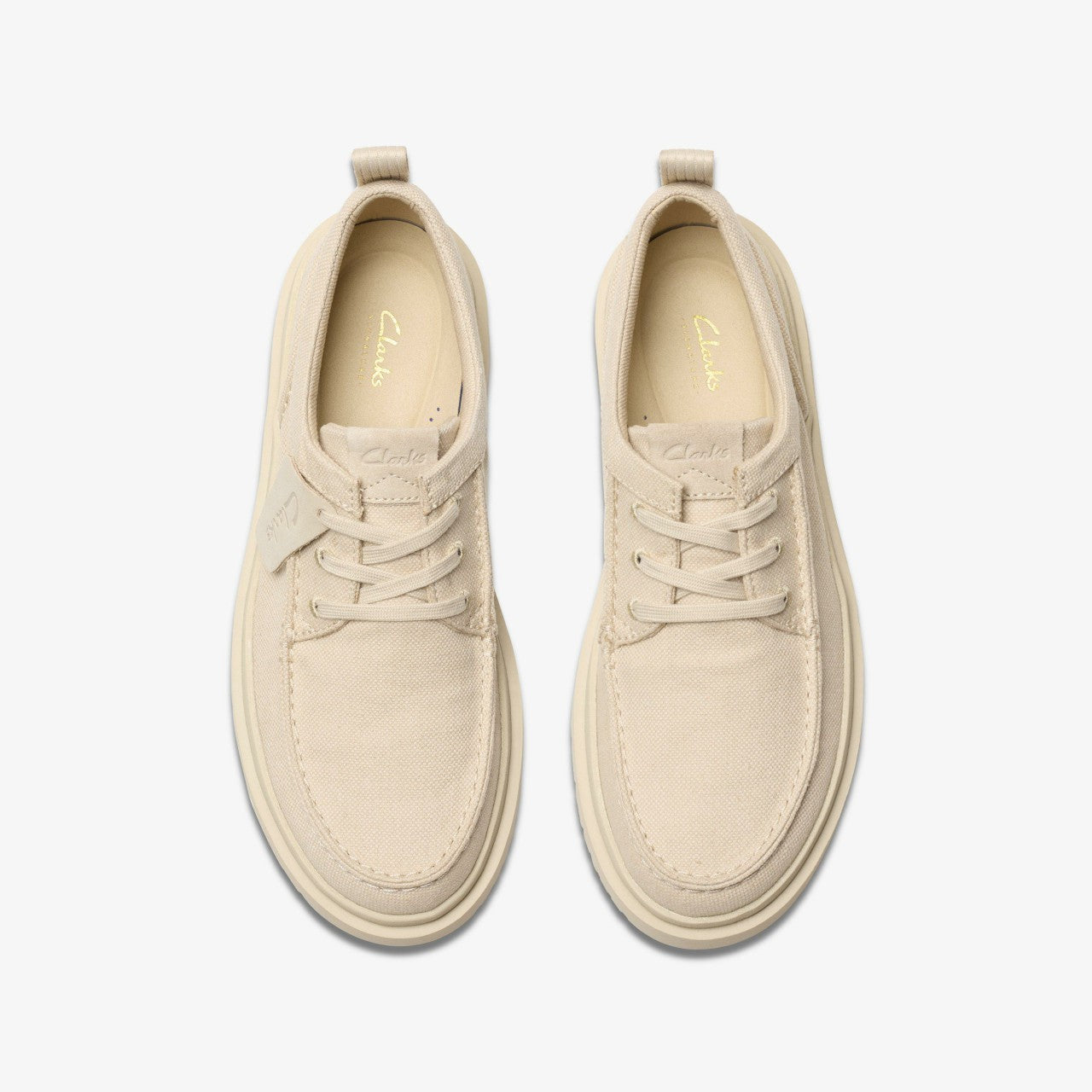 Polden Moc Off White Canvas | Clarks on Sale
