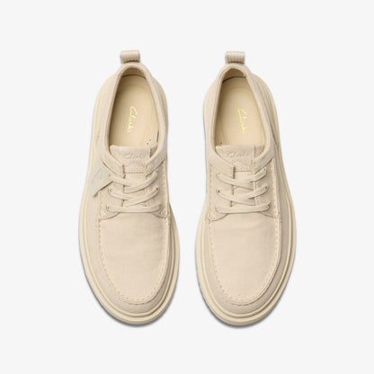 Polden Moc Off White Canvas | Clarks on Sale