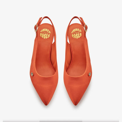 Martine Rose Sling 2 Womens Orange Textile | Clarks on Sale