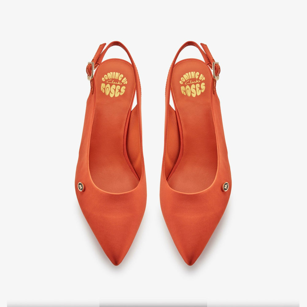 Martine Rose Sling 2 Womens Orange Textile | Clarks on Sale