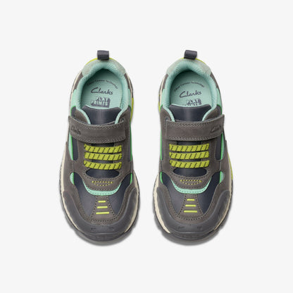 Steggy 2 Park Kid Grey/Green | Clarks on Sale