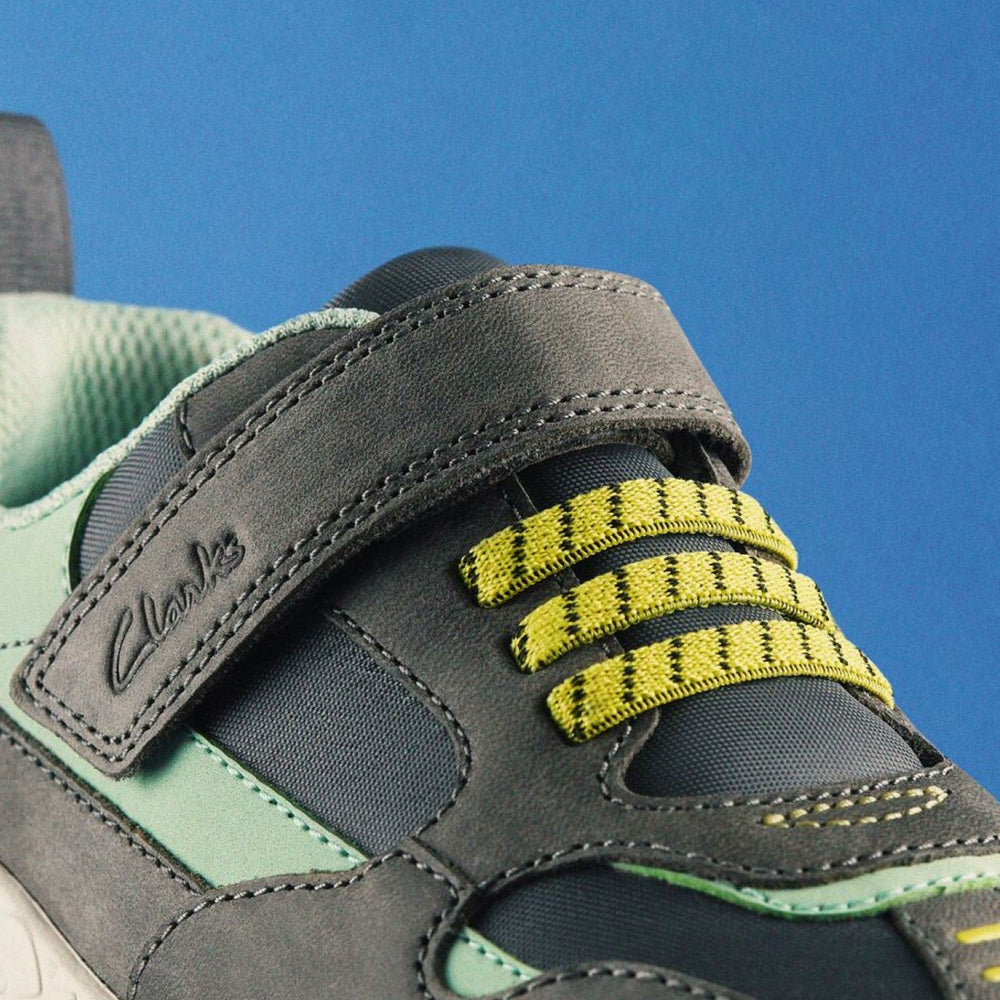 Steggy 2 Park Kid Grey/Green | Clarks on Sale