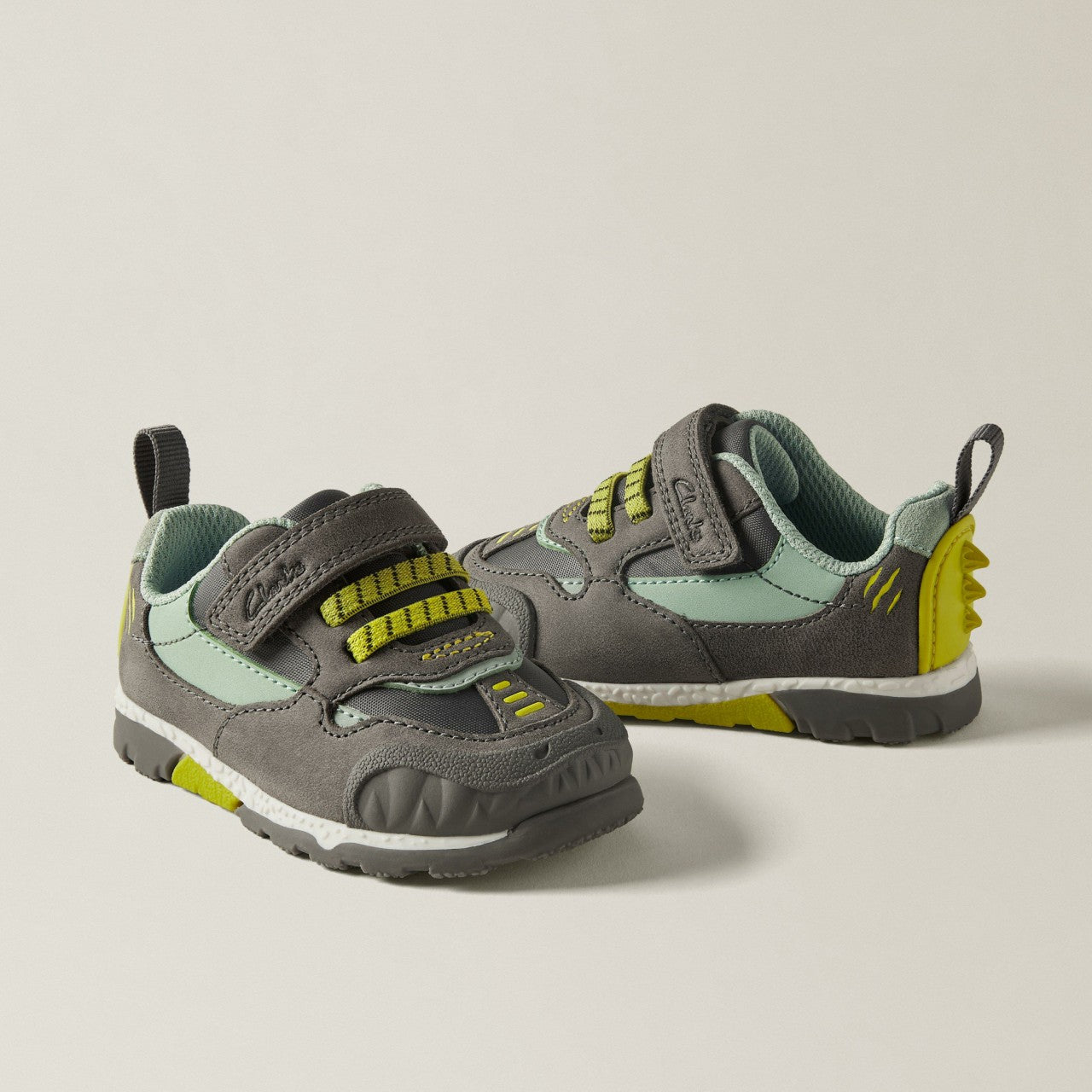 Steggy 2 Park Toddler Grey/Green | Clarks for sale