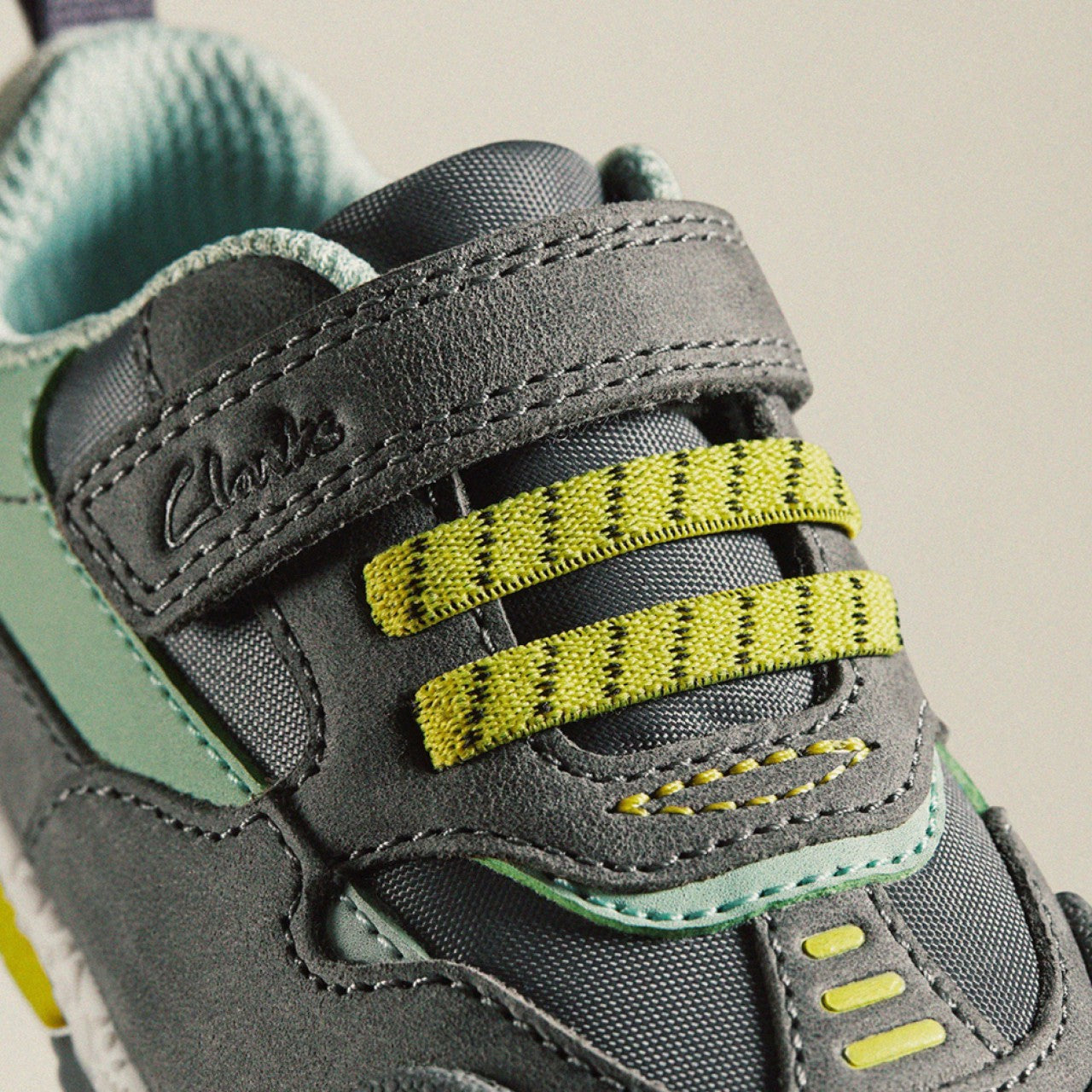Steggy 2 Park Toddler Grey/Green | Clarks for sale