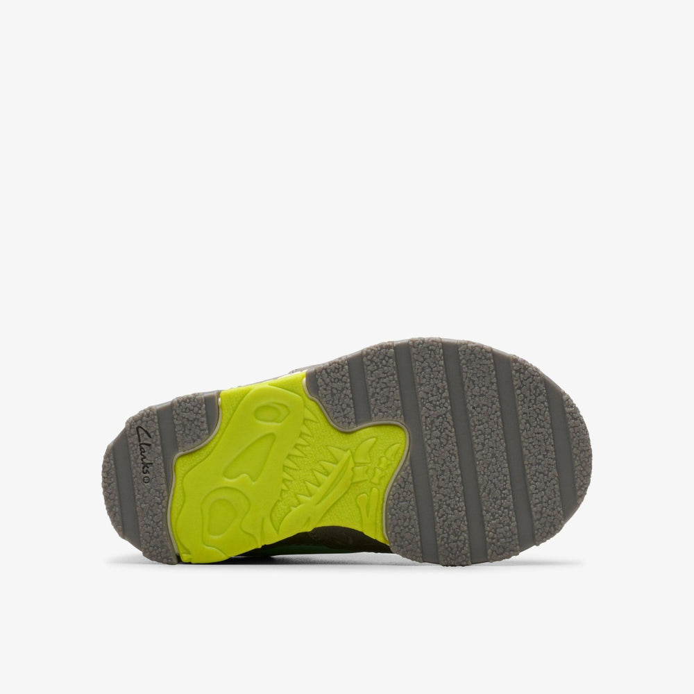 Steggy 2 Park Toddler Grey/Green | Clarks for sale