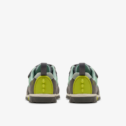 Steggy 2 Park Toddler Grey/Green | Clarks for sale
