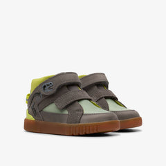 Oslo Play Toddler Grey/Green | Clarks on Sale