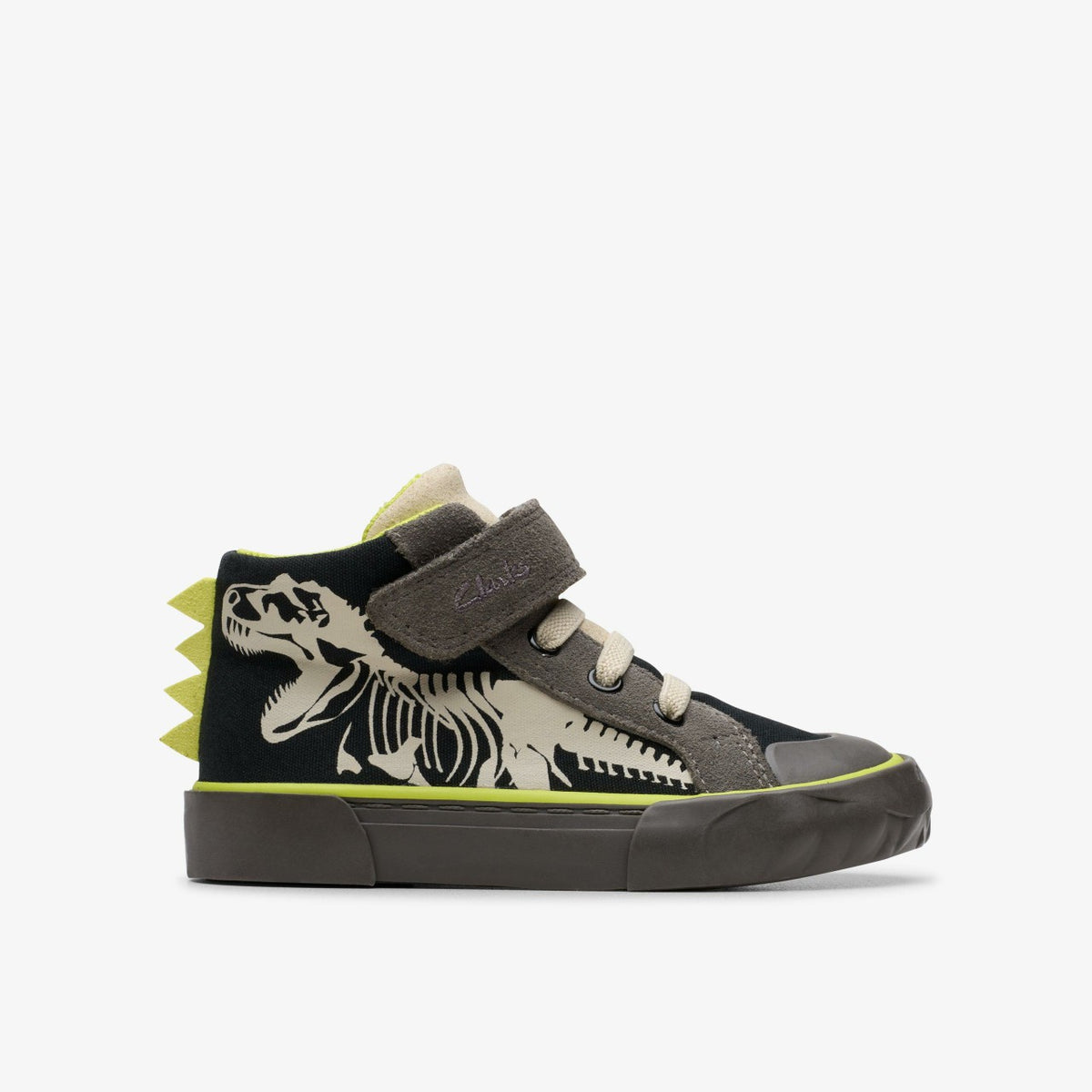 Foxing Rex Hi Toddler Black Canvas | Clarks for sale