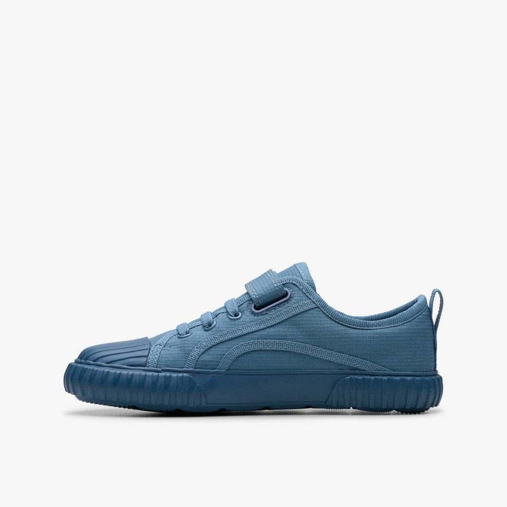 Foxing Stitch Kid Blue Fabric | Clarks for sale