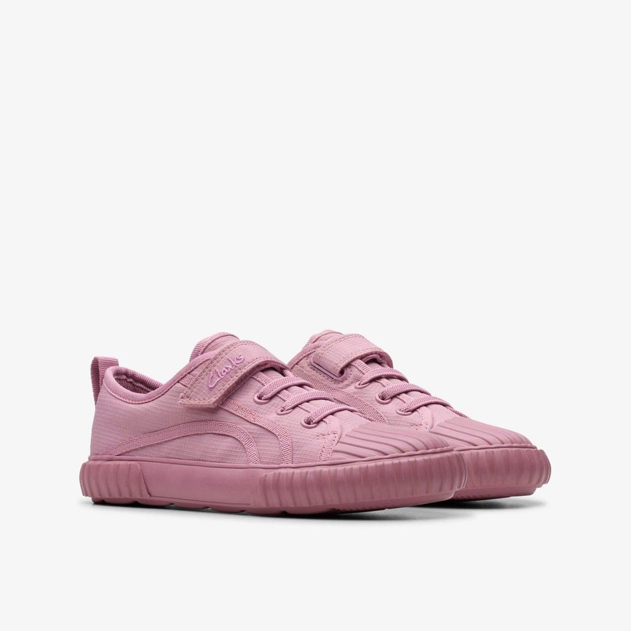 Foxing Stitch Kid Pink Fabric | Clarks for sale