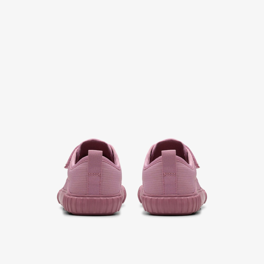 Foxing Stitch Kid Pink Fabric | Clarks for sale