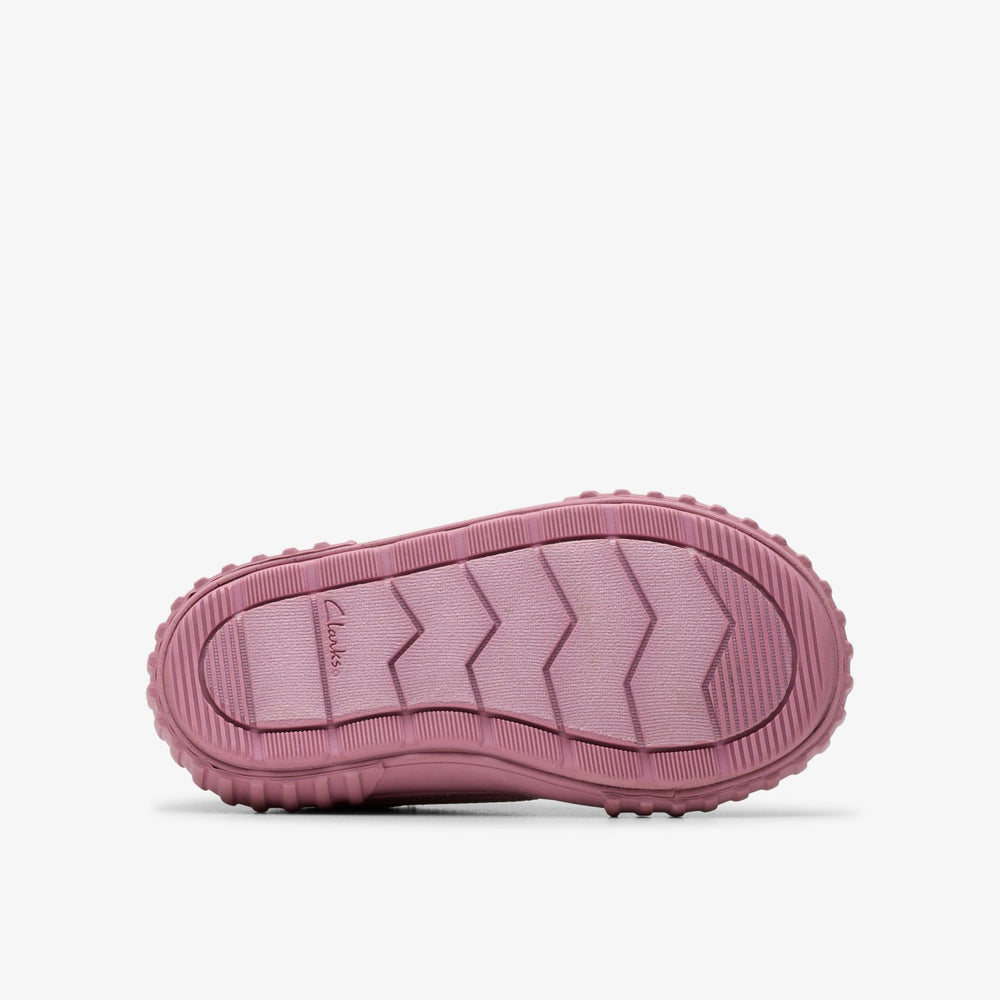 Foxing Stitch Toddler Pink Fabric | Clarks online