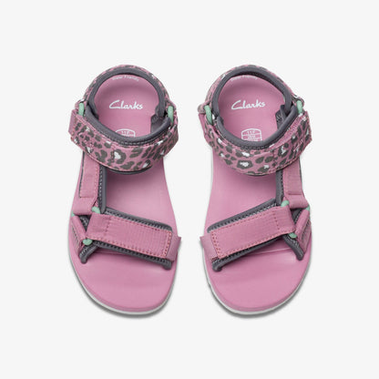 Peak Web Kid Pink/Print | Clarks for sale