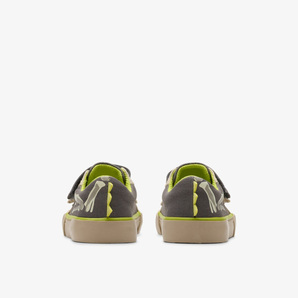 Foxing Stomp Toddler Grey Canvas | Clarks on Sale