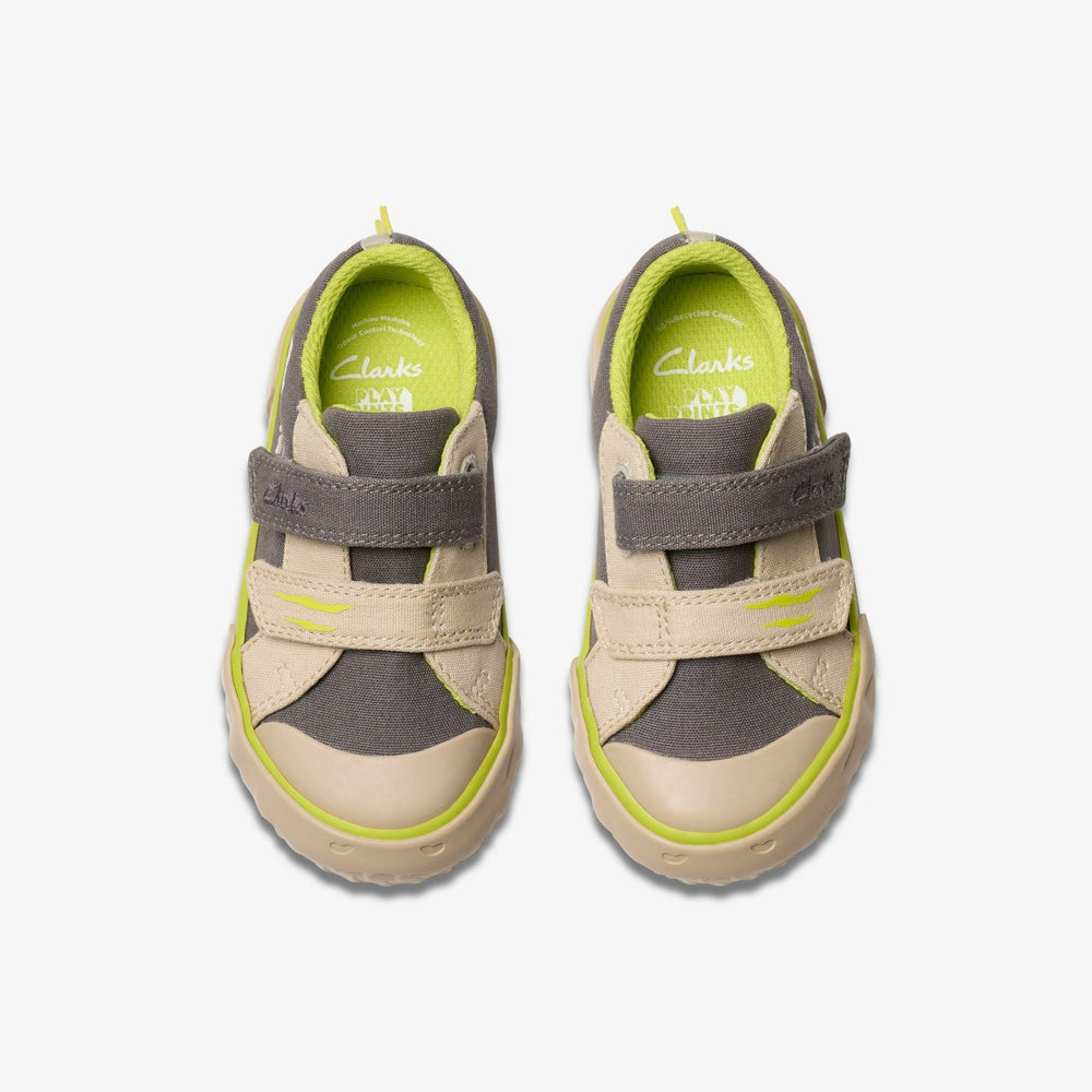 Foxing Stomp Toddler Grey Canvas | Clarks on Sale