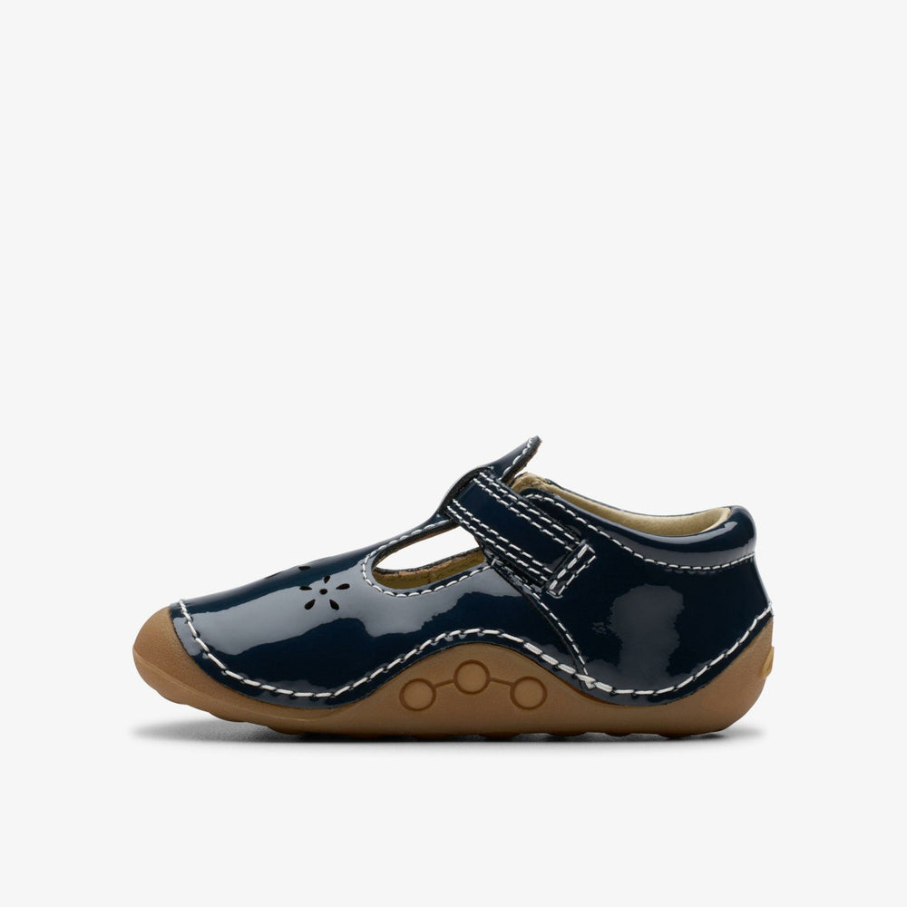 Tiny Skip Toddler Navy Patent | Clarks discount
