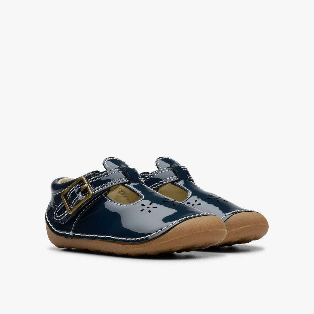 Tiny Skip Toddler Navy Patent | Clarks discount