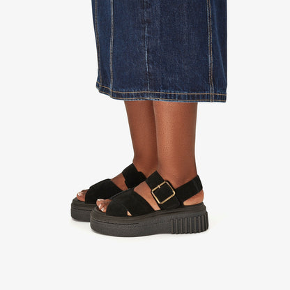 Evamar Wish Black Suede | Clarks outlet