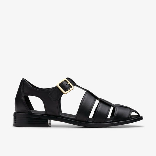 Hana Sun Black Leather | Clarks online