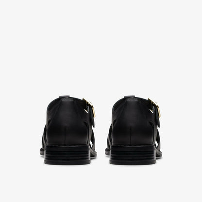 Hana Sun Black Leather | Clarks online