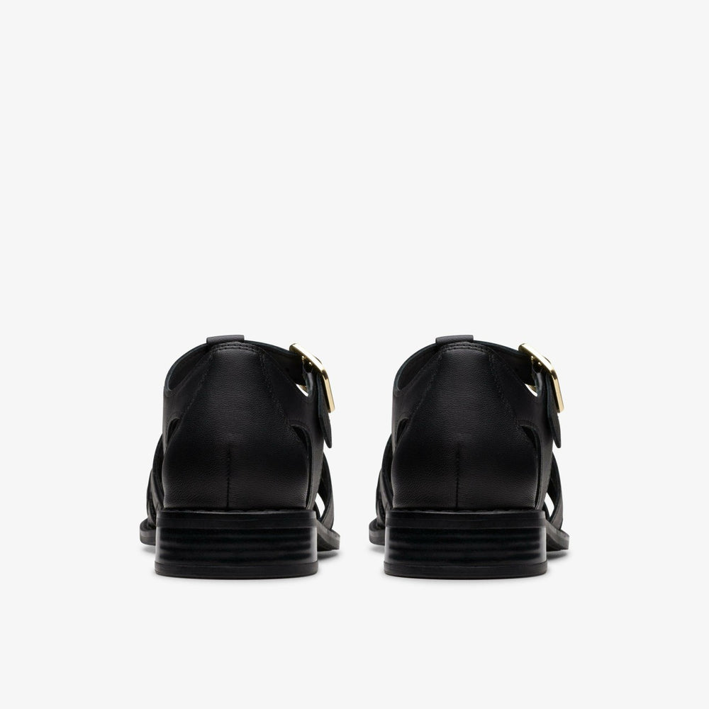 Hana Sun Black Leather | Clarks online