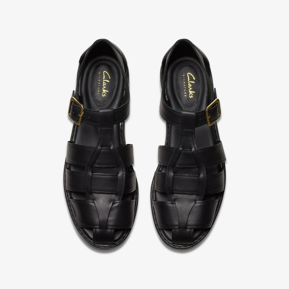 Hana Sun Black Leather | Clarks online