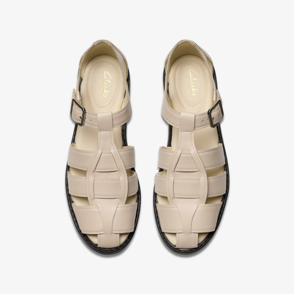 Hana Sun Off White Leather | Clarks discount