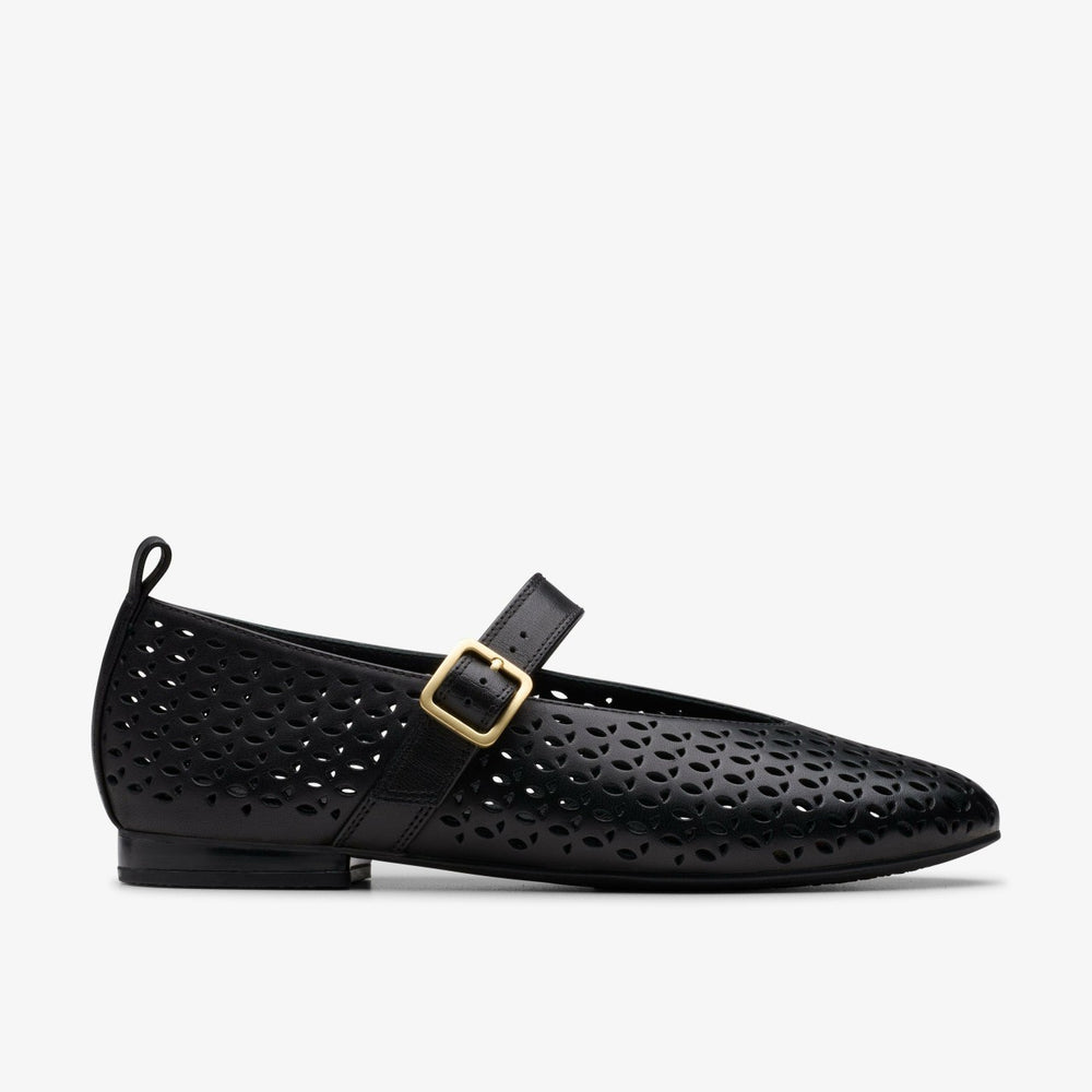 Fawna Jane Black Leather | Clarks on Sale