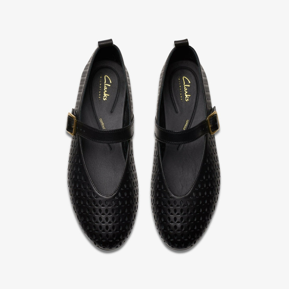 Fawna Jane Black Leather | Clarks on Sale
