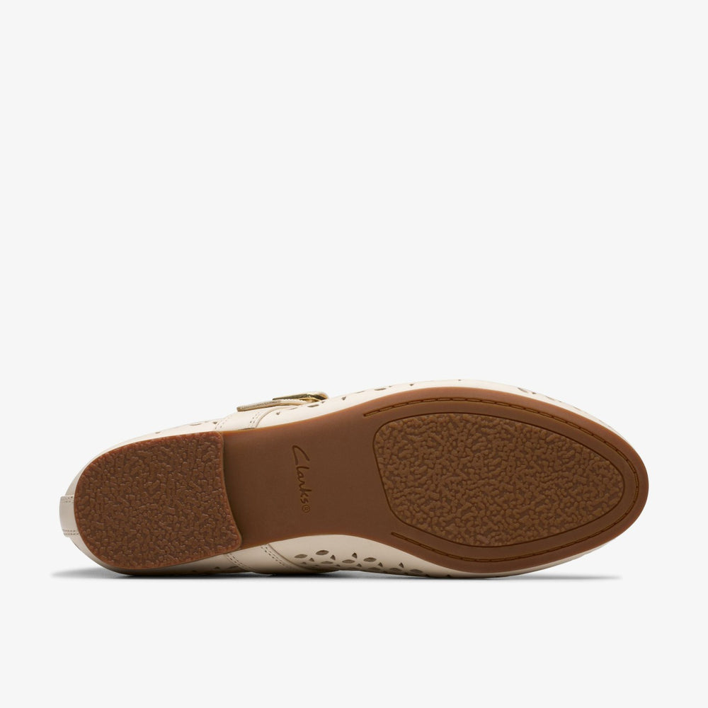 Fawna Jane Cream Leather | Clarks for sale